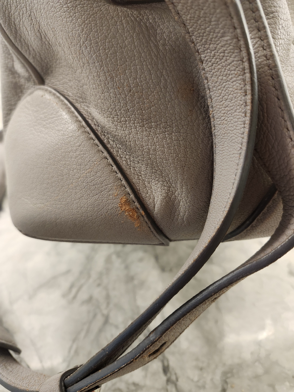 Givenchy Medium Pandora Pure Flap Bag Taupe Grey Leather Authentic - Picture 7 of 16